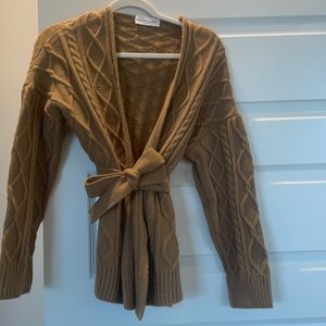 Worn Once Goodnight Macaroon Belted sweater